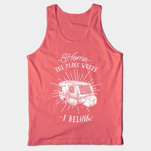 Home is the Place Where I Belong Vintage Chalkboard Tank Top by CoffeeandTeas